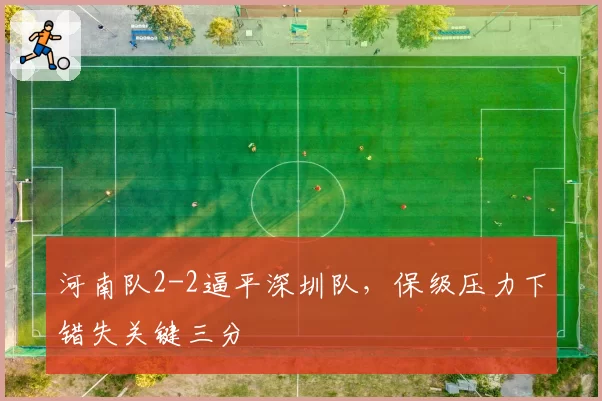 河南队2-2逼平深圳队，保级压力下错失关键三分
